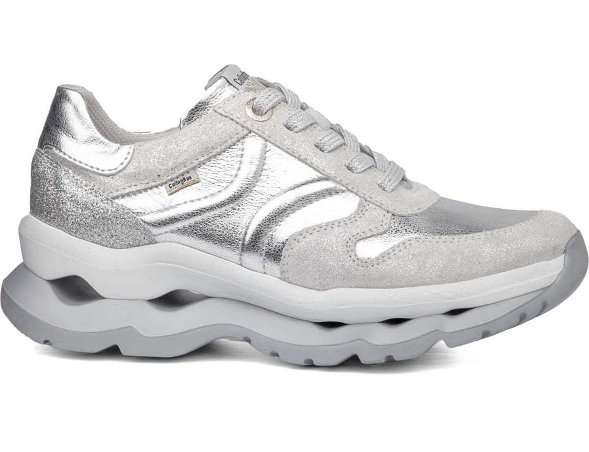 Callaghan 18820 Sole Spor Ayakkabı Kadın Beyaz Gümüş | TWK9981PL