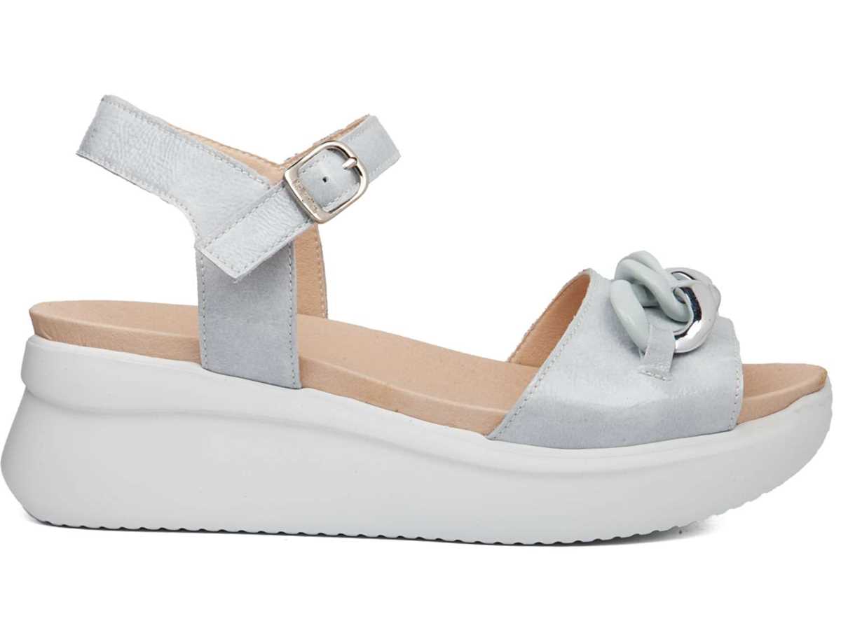 Callaghan 29910 Llana Dolgu Topuk Sandalet Kadın Mavi | BII1752TU