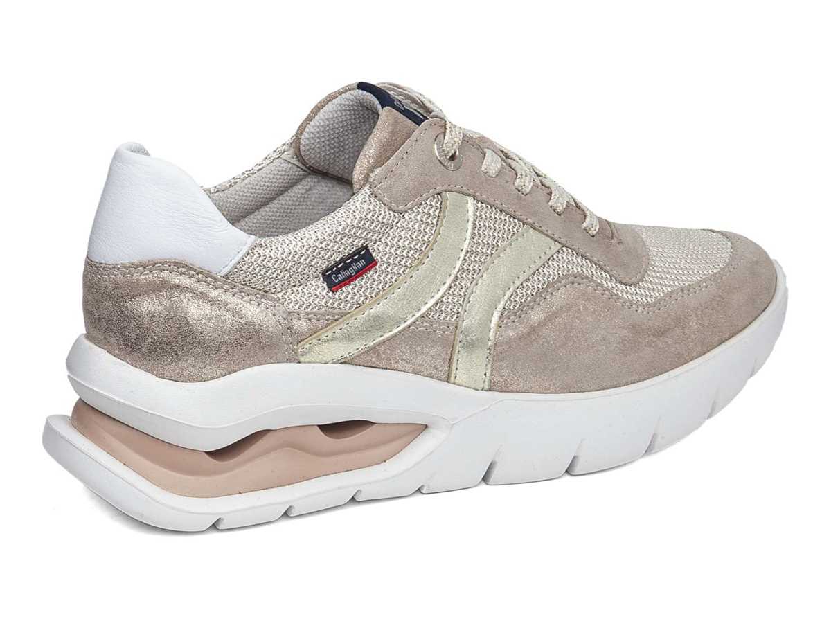 Callaghan 45812 Aria Spor Ayakkabı Kadın Beyaz Altın Bej Rengi | QET6821WH